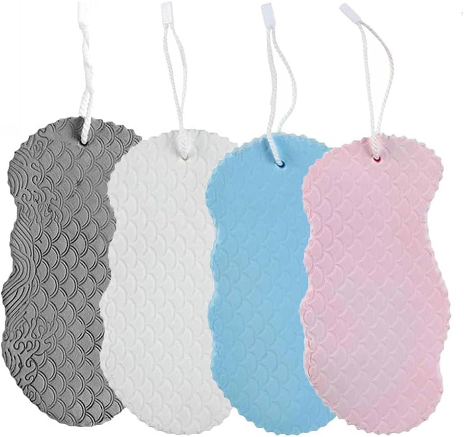 Korean Skin Scrubber Exfoliator Sponge Body Scrubber, Soft Exfoliating Bath Sponges