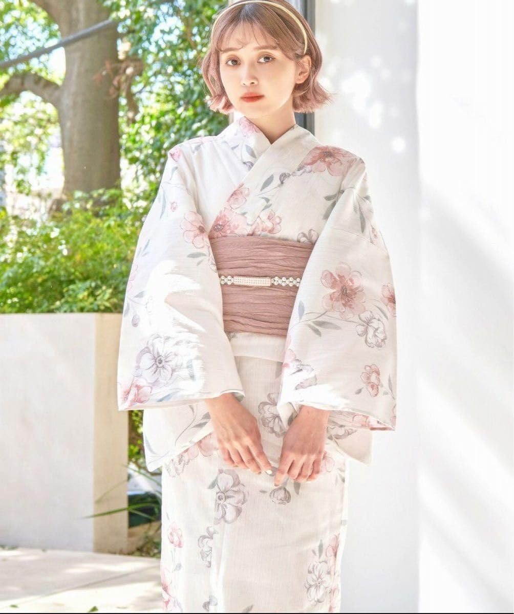 dita 浴衣　桜梅桃季 Amazon.co.jp: dita 浴衣 桜梅桃李 浴衣5点セット(ゆかた帯下駄着付け