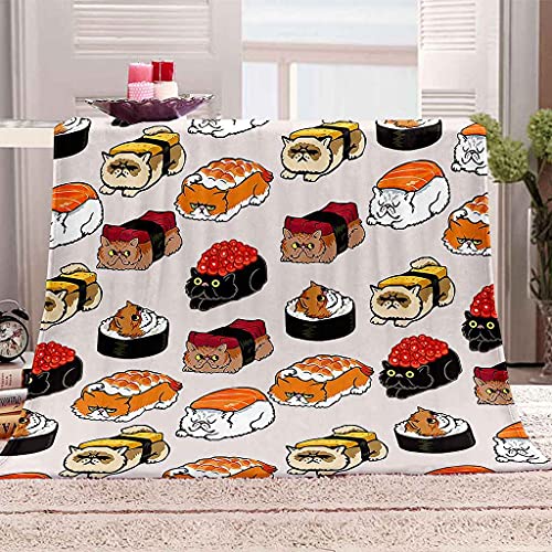 Couverture microfibre douce chat pour canapé lit toutes saisons - 2