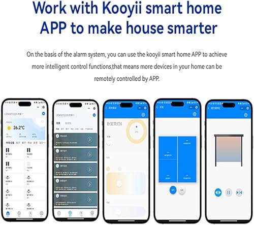 Miniatura 9 de Sistema de alarma inalámbrico WiFi GPRS de 2.4 GHz, anfitrión de alarma GSM4G con pantalla táctil LCD, control remoto, seguridad inteligente, sensor