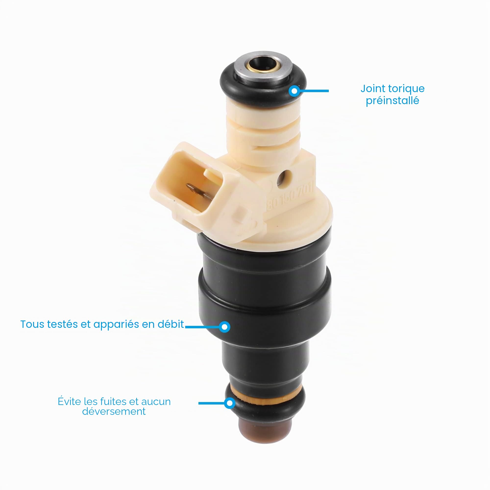 X AUTOHAUX 6Pcs Injecteur De Carburant Pour Peugeot 406 1996-2004 | Pour Peugeot 605,Pour Alfa Romeo 164/166/GTV,Pour BMW E36 M3/M5 E34,OE 0280150701/13641310641,Métal Plastique,Haute Impédance