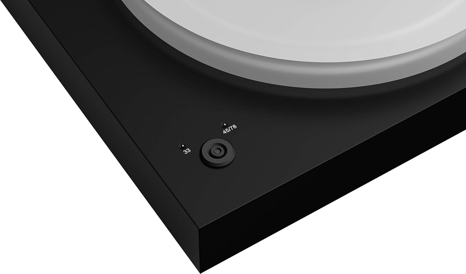 Close-up of the Pro-Ject X2 B Turntable's carbon fiber tonearm