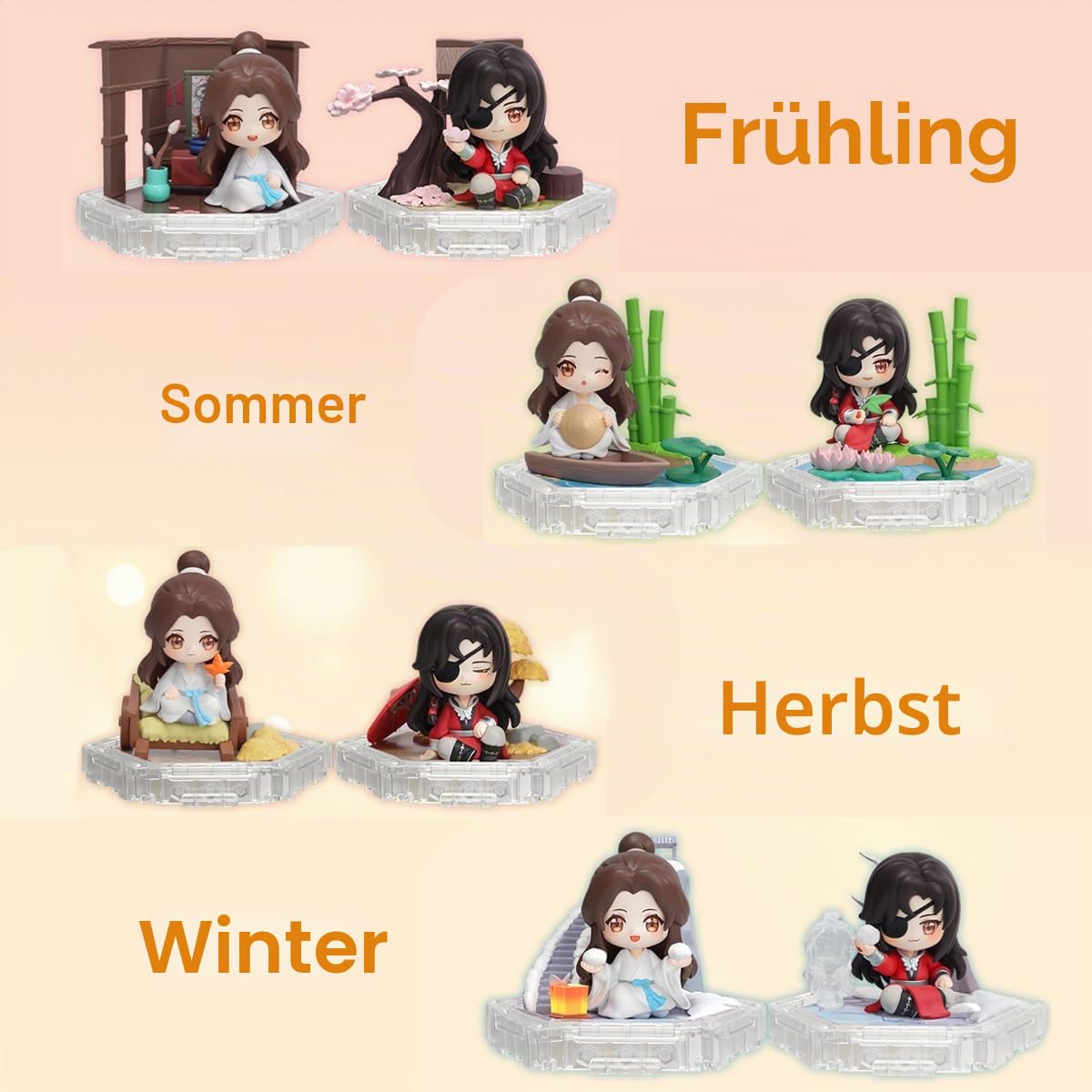 Heaven Official Blessing Hua Cheng Xie Lian Chibi Figuren Anime Gift Blind Boxs (Winter Kombinatorisch)