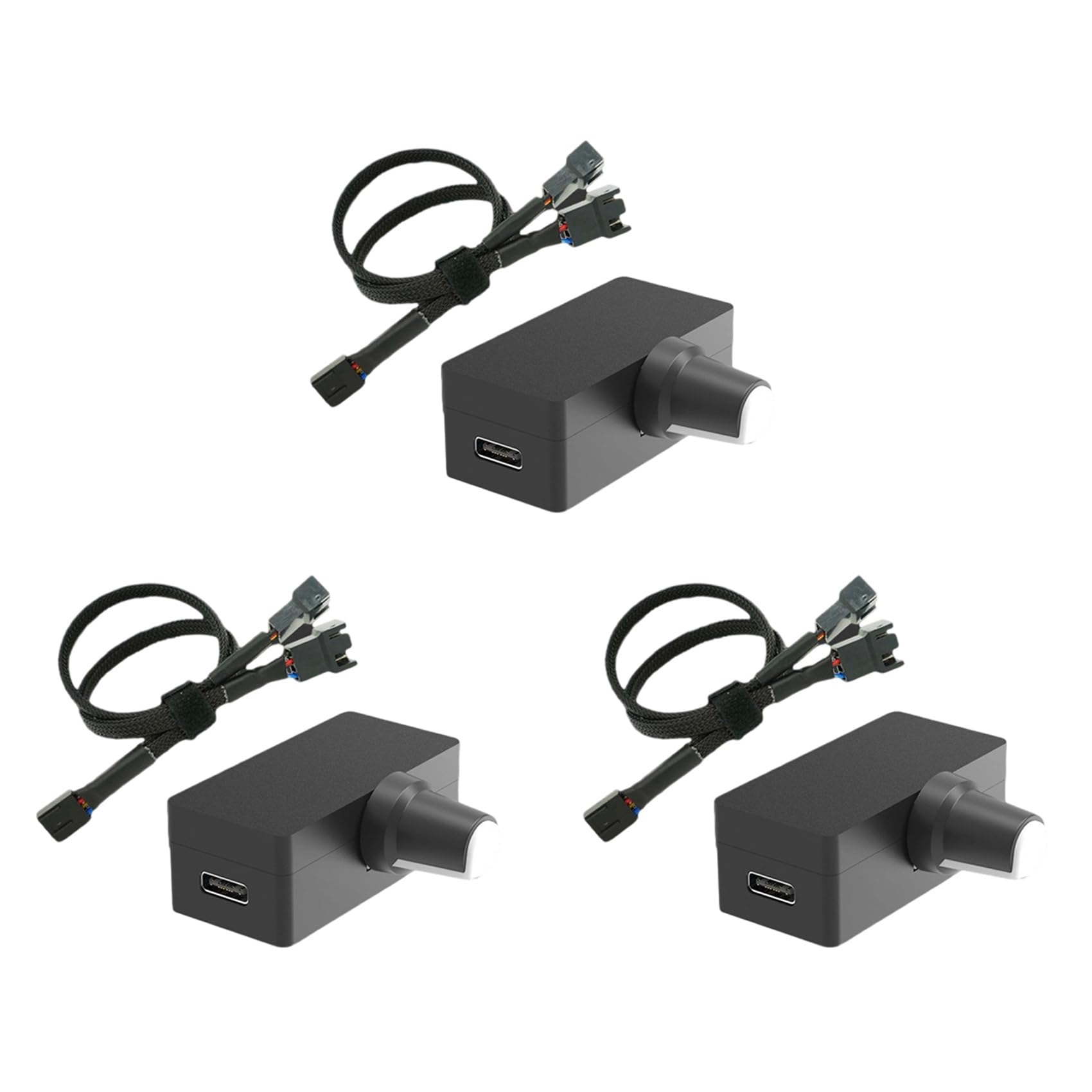 3X PWM Speed Controller 4Pin PWM Fan Governor PWM Governor USB Type-C Power Supply DIY Watercooling Cooler Option B