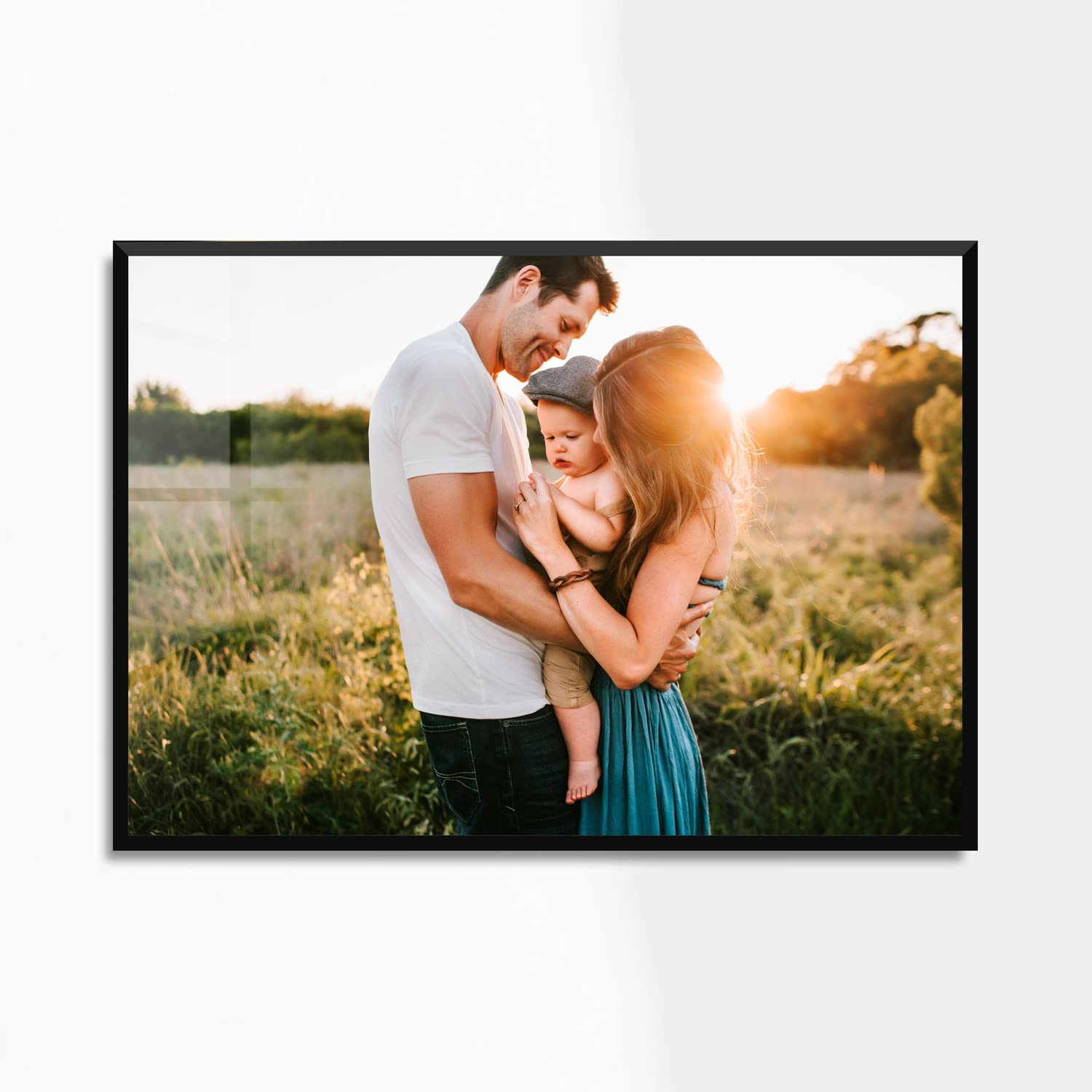Panorama Cuadro Personalizado con Foto Enmarcado 70x50 cm - Varias Medidas Disponibles - Metacrilato con Marco de Aluminio - Regalo Original