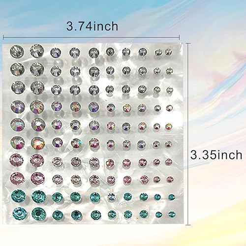 Miniatura 3 de Gemas para la cara de sirena, calcomanías de diamantes de imitación, autoadhesivas, ojos, cuerpo, cara, cristal, AB, maquillaje, perlas, tatuaje,