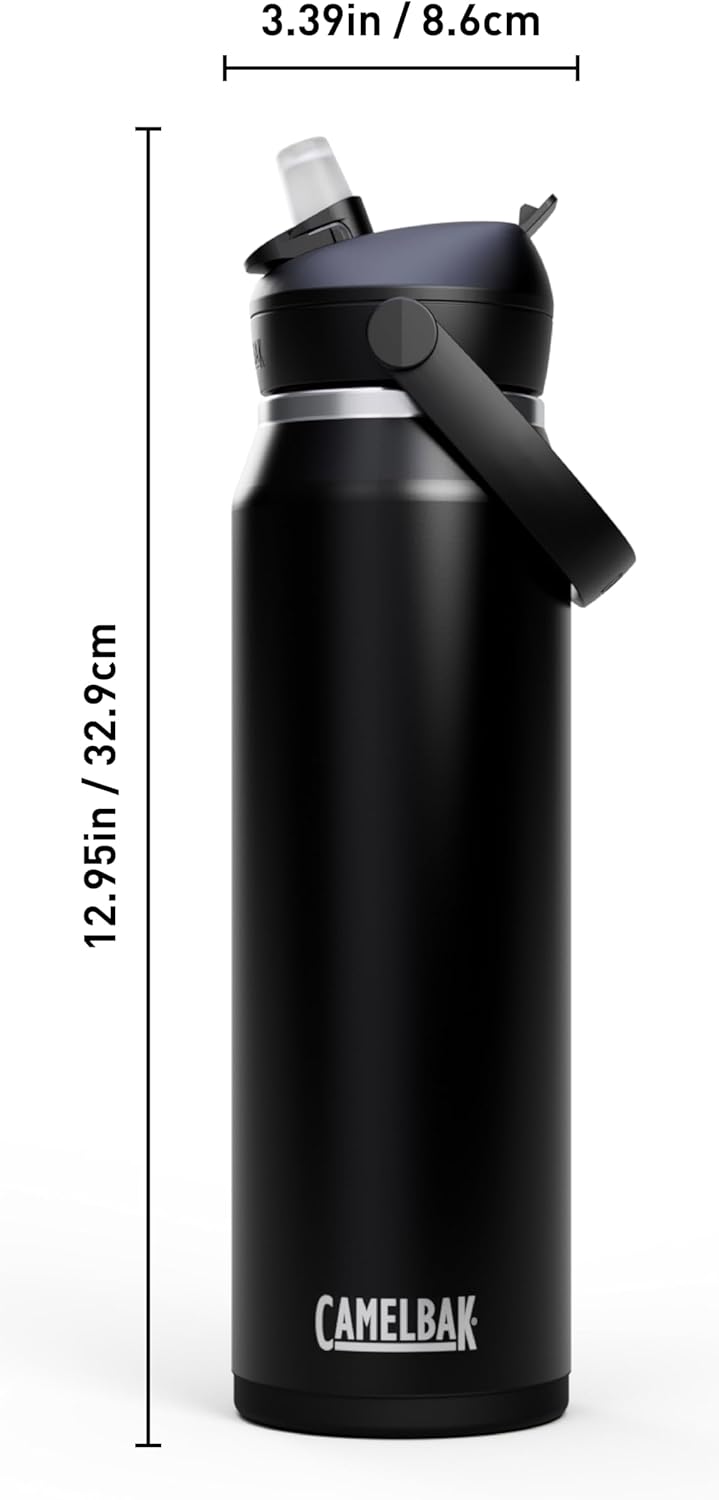 CamelBak Thrive Flip Straw Insulated Stainless Steel Water Bottle Black, 32oz - Image 4