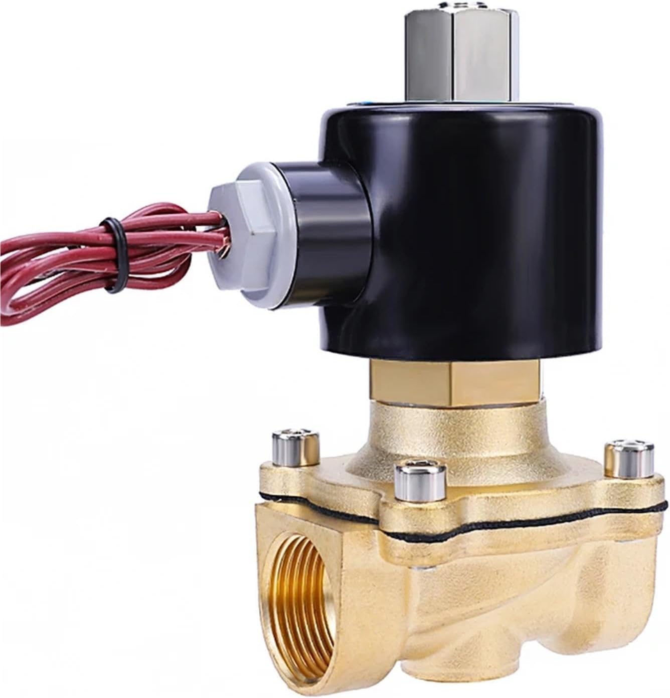3/4'' Brass Normally Open Solenoid Valve 24V 12V 220V 110V Water/Gas Solenoid Valves(G_220VAC_NBR-SEAL)