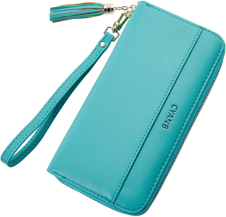 Women Wallets Tassel Bifold Ladies Cluth Wristlet Wrist strap Long Purse
