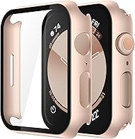 Vista 46 de Misxi - Juego de 2 fundas de policarbonato con protector de pantalla de vidrio templado compatible con Apple Watch Series 3 y Series 2 de 38mm
