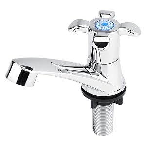 Bathroom Faucet Bathroom Sink Faucet Centerset with Drain Assembly ABS Plastic Single Cold Faucet Water Tap Bathroom Basin
