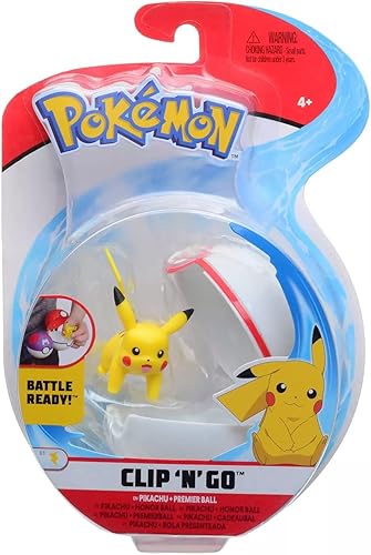 Pokemon Pikachu Premier Ball Clip n Go - Figura de acción