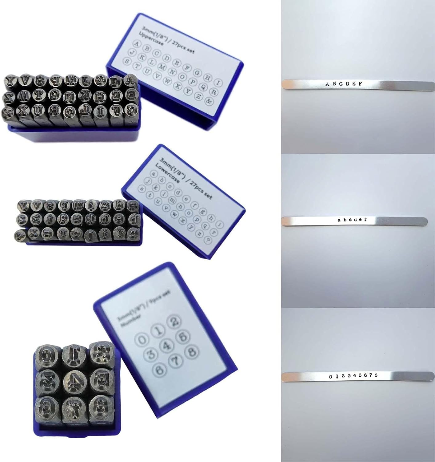 Metal Stamping Tool Kit Embossing Jewelry Making Jewelry Craft Stamping Punch Set for Steel Paper - (Color: 9x Numbers)