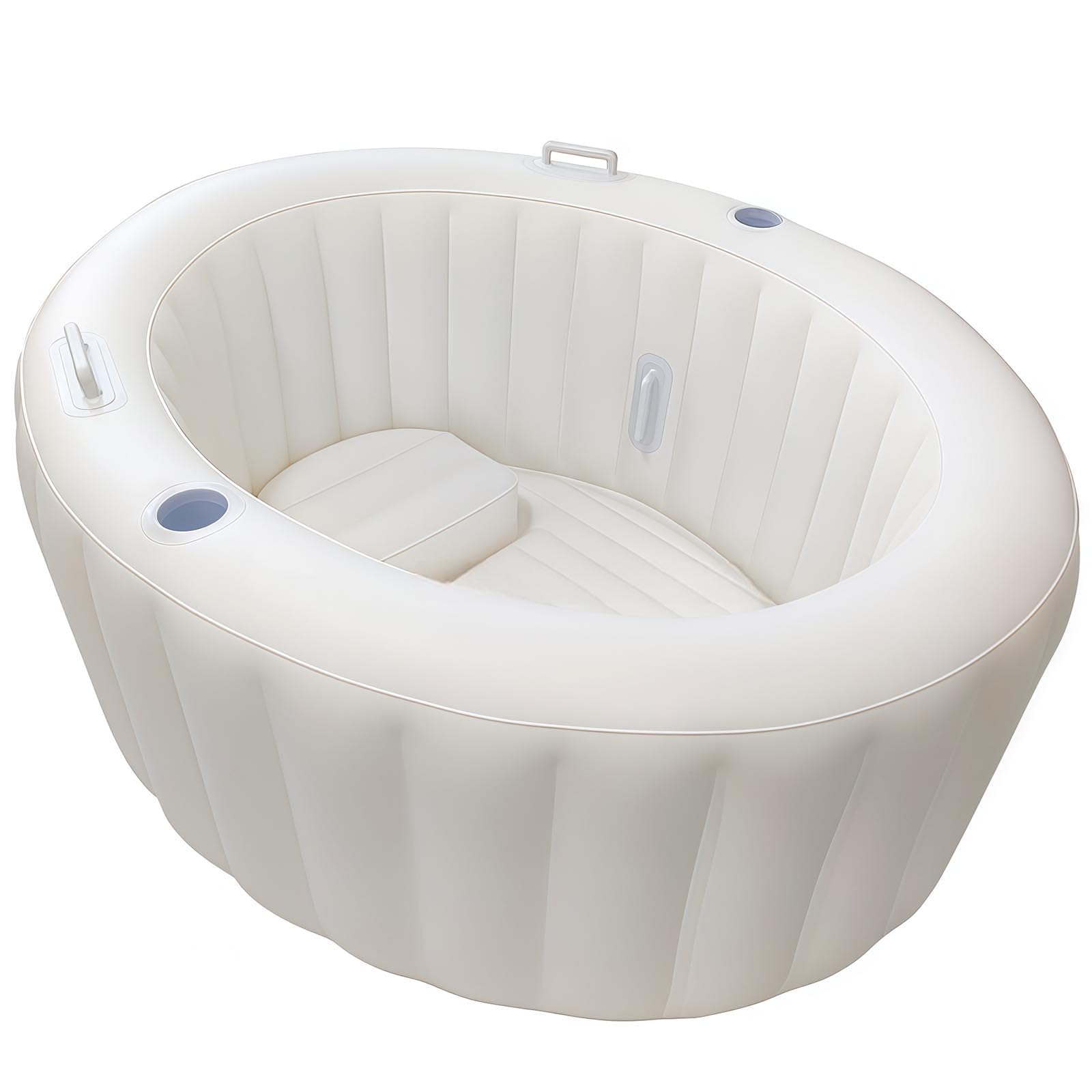 MIDUOLAI Premium Birth Tub, Birth Pool in Creamy Marshmallow Birthing Pool for Home Birth, Home Birth Tub, Multi-Functional Pool for Relaxation and Kids Swimming,White