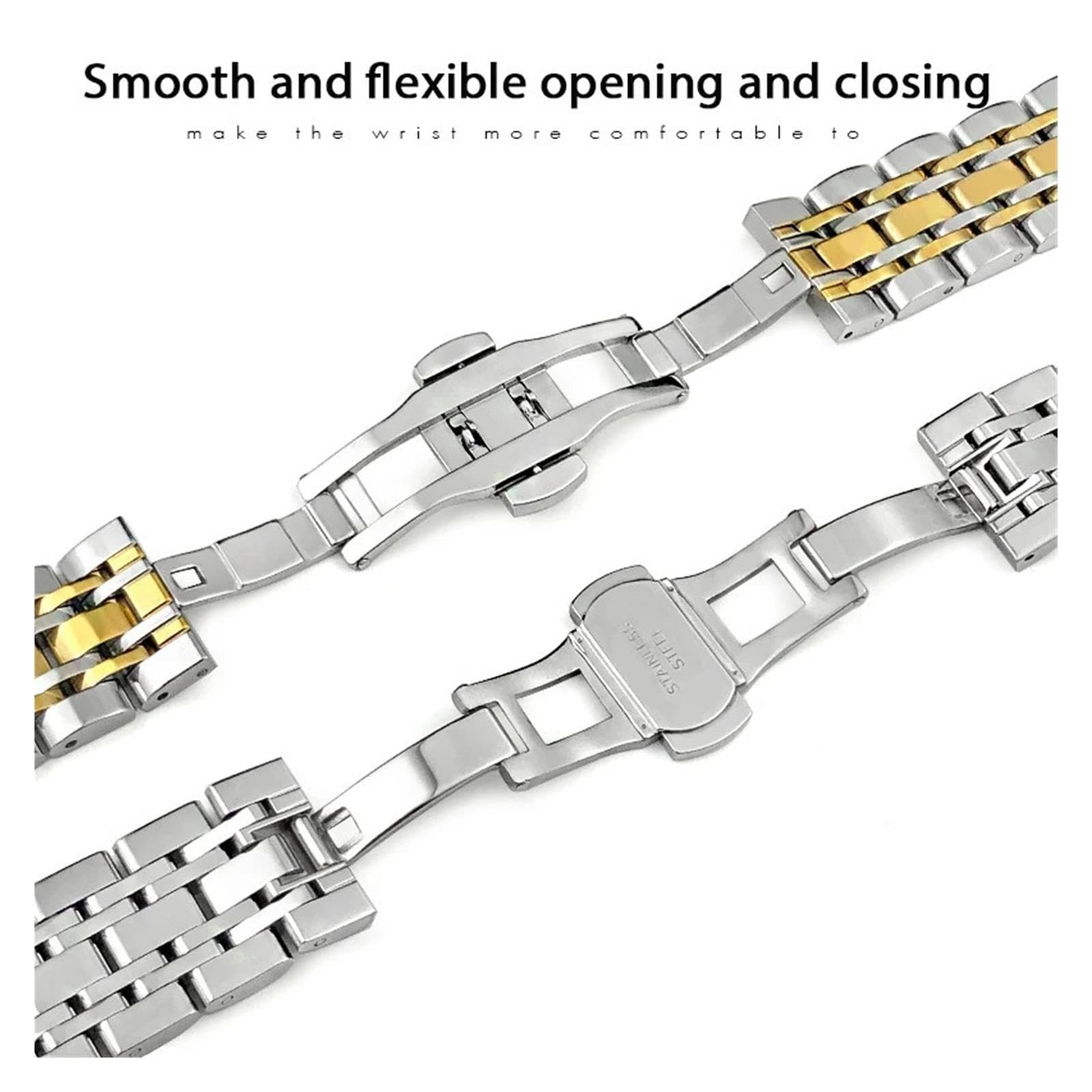 Cinturino curvo SS Seven Bead compatibile con Certina