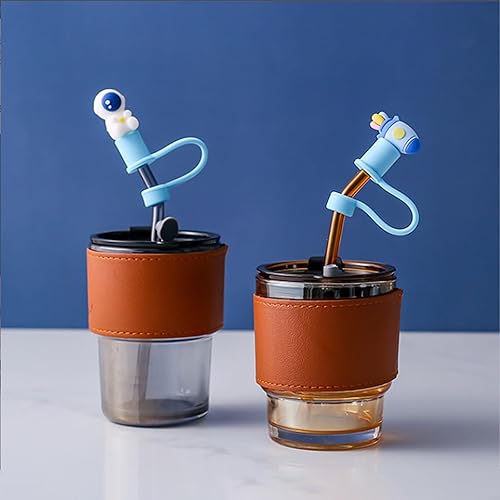 Miniatura 6 de Kleeblatt Tapa de paja de aviación para copa Stanley, 4 piezas extraíbles estilo aviación lindas puntas de silicona reutilizables para popotes de 14