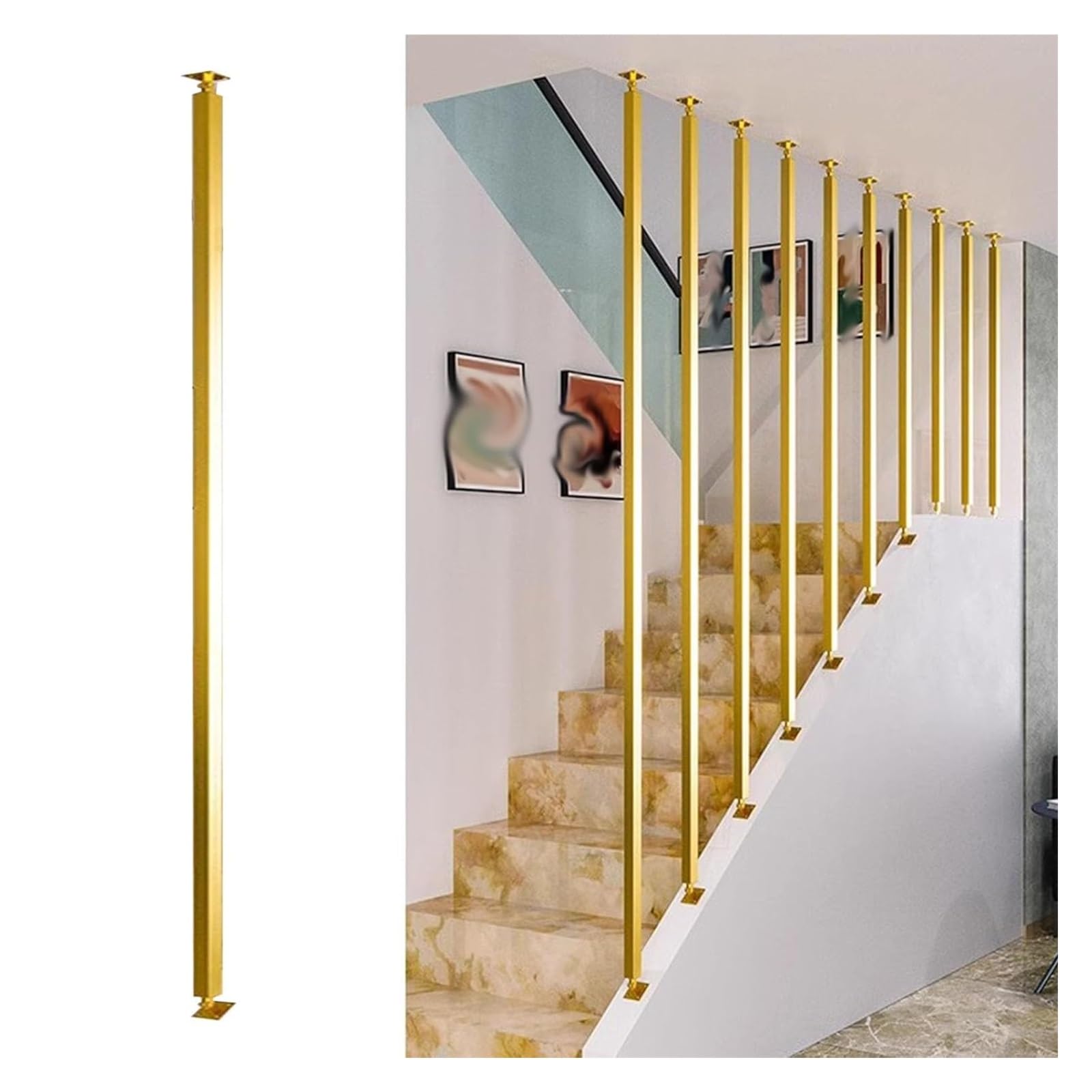 Balaustres de metal impermeables para terrazas exteriores y escaleras