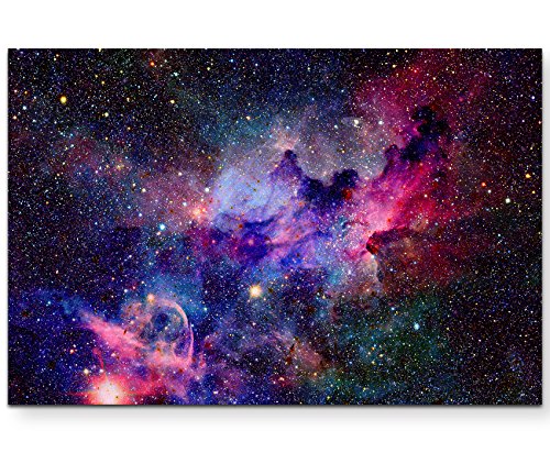 Paul Sinus Art Nebel und Galaxien im Weltraum - Leinwandbild 120x80cm