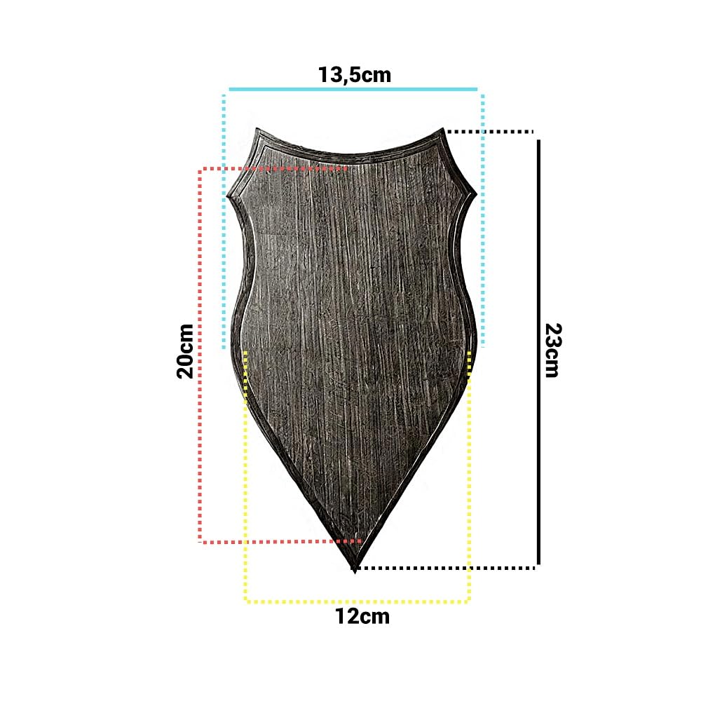 Bouclier En Bois Frêne Pour Trophée De Chevreuil - 27x14 Cm, Surface D'appui 24x11 Cm, Fabrication Naturelle