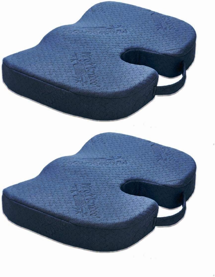 As Seen On TV Miracle Bamboo Cushion Deluxe Navy Blue Pack of 2