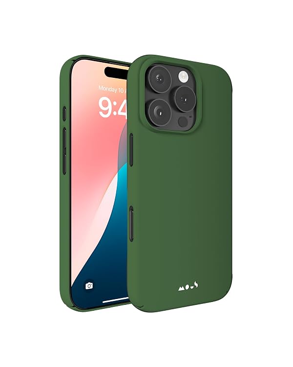 Mous for iPhone 16 Pro Max Case Slim MagSafe Compatible - Super Thin 2.0 - Magnetic Phone Cover - Forrest Green by Mous - Used condition - CA$33.76