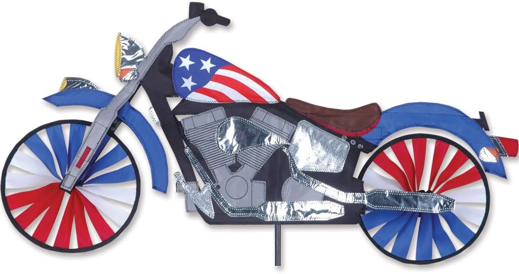 Premier Kites 32 in. Motorcycle Patriotic Spinner