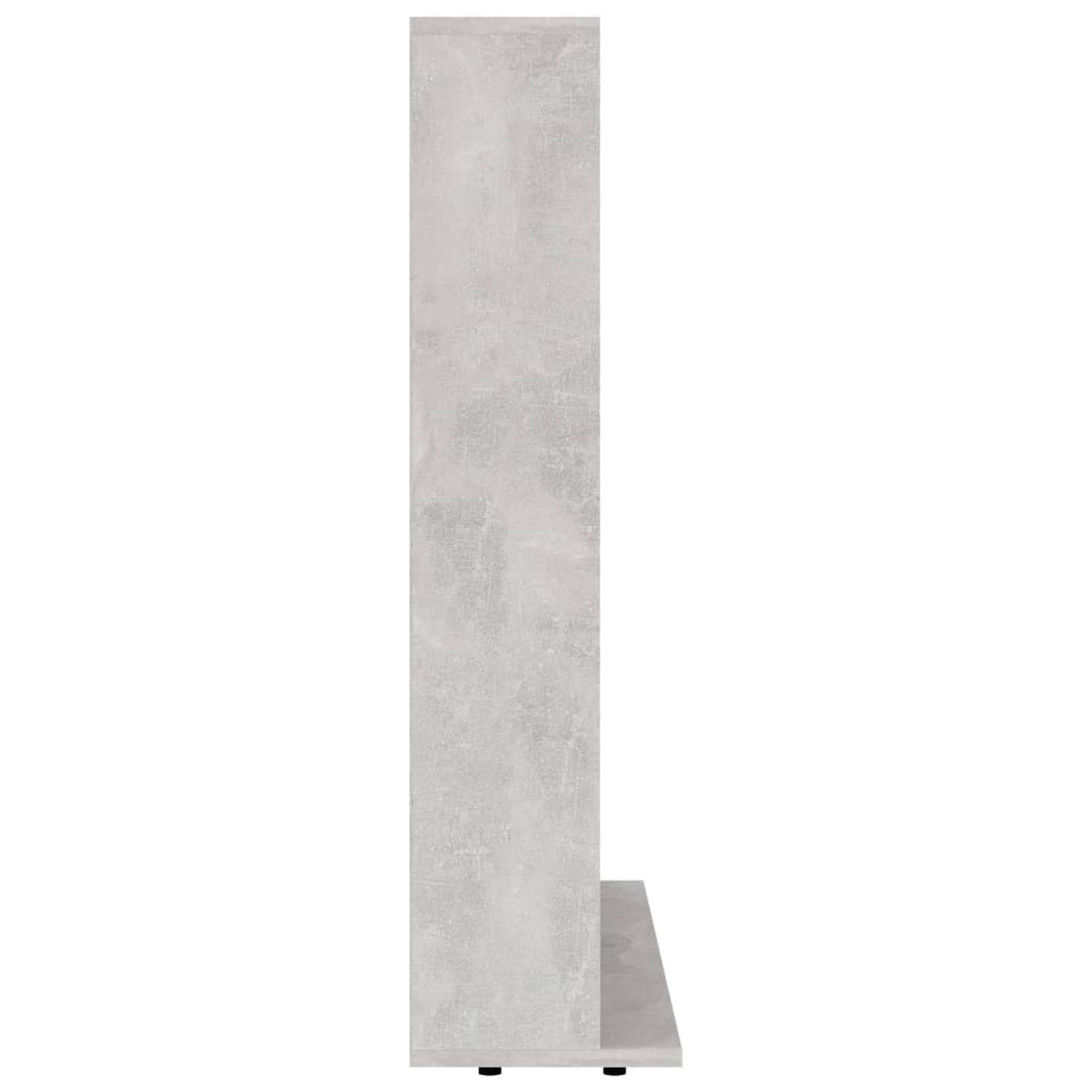 ZEYUAN Estantería para CD, Vitrinas para Colecciones De Pie, Estanterias, Vitrina para Perfumes, Mueble CD, Mueble Estanteria, de aglomerado Gris hormigón 102x23x89,5 cm