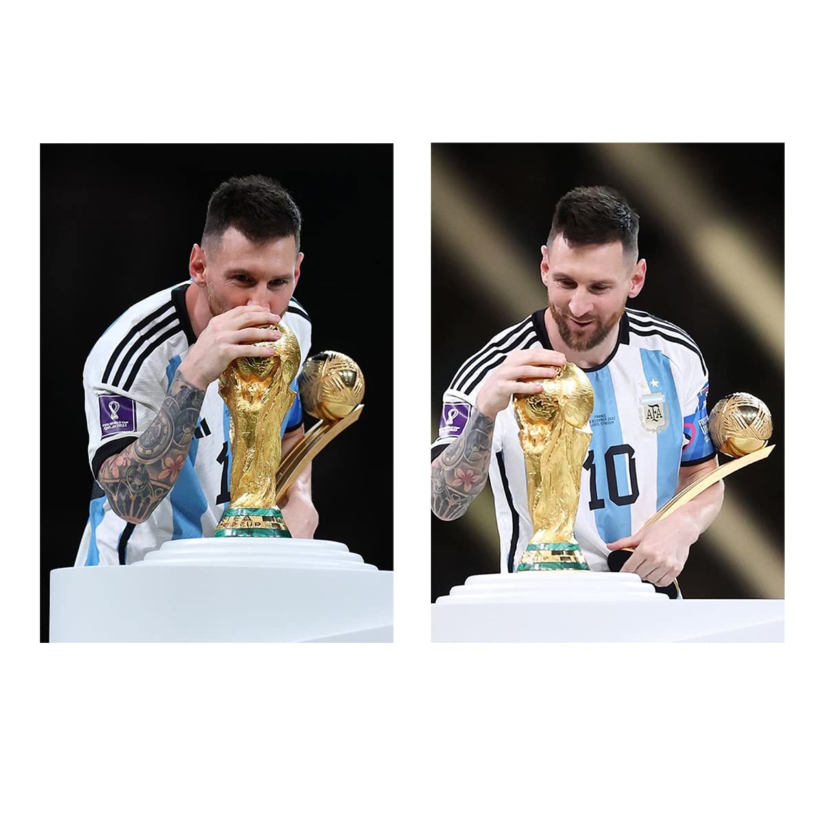 Messi Wall Sticker - Messi World Cup Wall Sticker - Messi World Cup Set of Two Wall Poster Sticker - Messi with World Cup Wall Poster - 300GSM - Glossy - Strong Adhesive - starxdecals (B0BQTQNGFY) Amazon Price History, Amazon Price Tracker