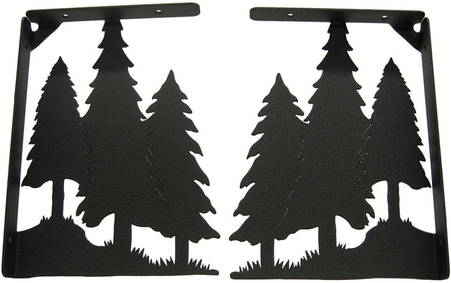 Three Pine Trees Shelf Brackets (Set of 2)