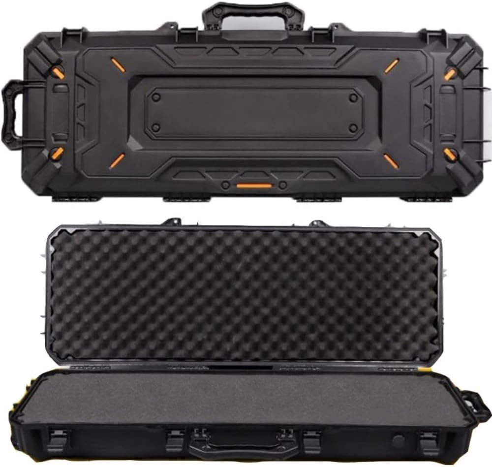 43 Inch Tactical Safety Box ABS Hard Shell Portable Airsoft Rifle Protective Case Waterproof Camera Tool Storage Carry Box Bag