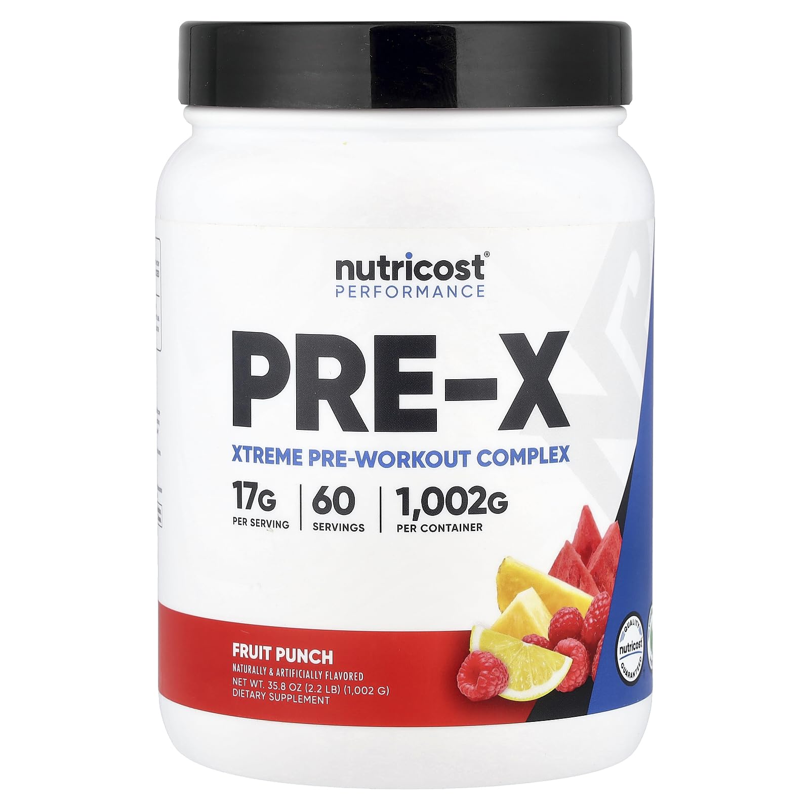 Nutricost Pre-X Xtreme Pre-Workout Complex Powder, Fruit Punch, 60 Servings, Vegetarian, Non-GMO and Gluten Free