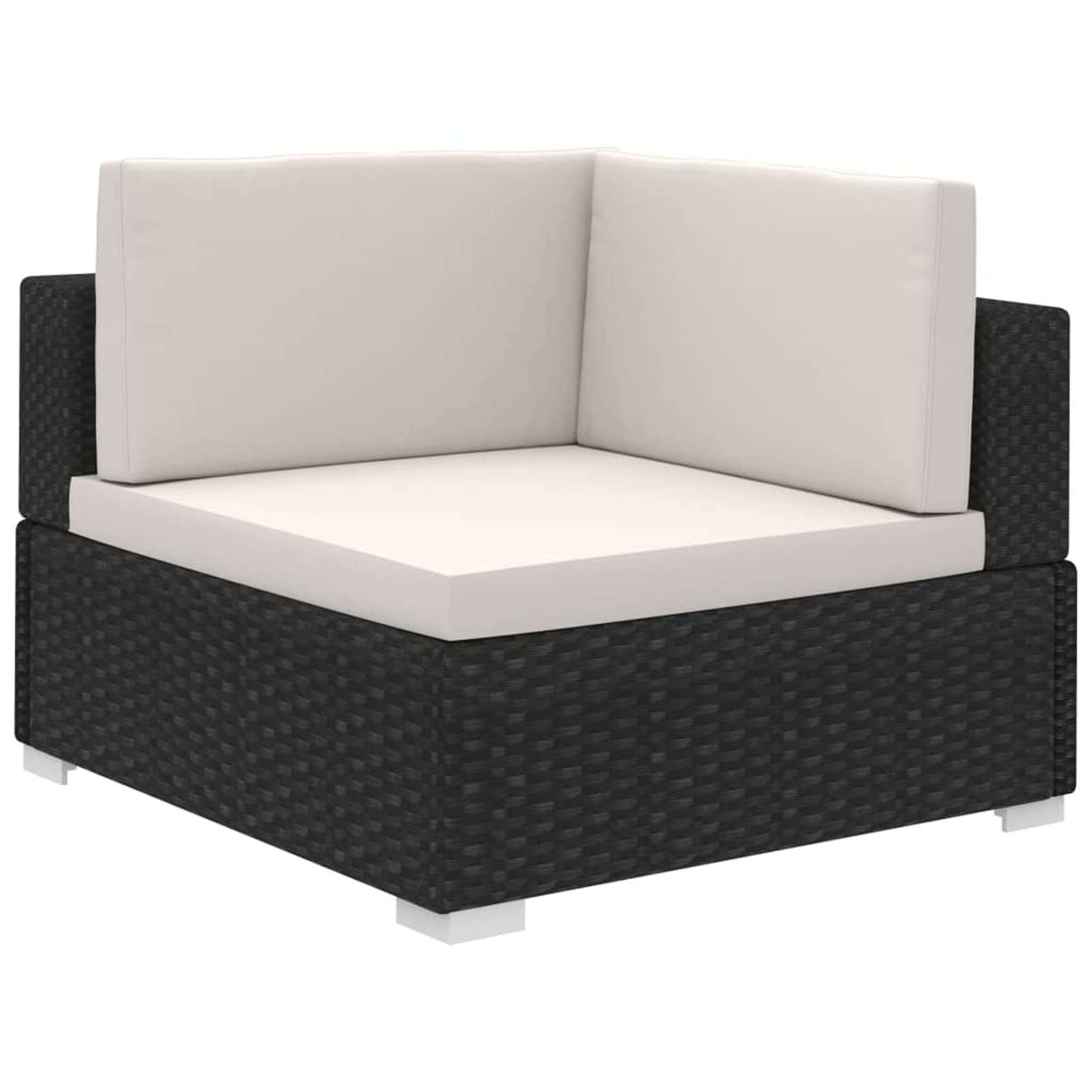 Set Divani da Giardino 8 pz con Cuscini in Polyrattan Nero, Salotto da Esterno, Set Giardino Esterno, Set da Giardino, Arredo Giardino, Divano da Giardino