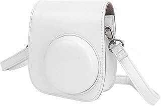 Estojo para Câmera Instantânea Compatível Com Instax Mini 12 Bolsa de Couro PU Com Bolso para Câmera Instantânea Instax Mini 12 Estojo Removível para Instax Mini 12 Com Alça de