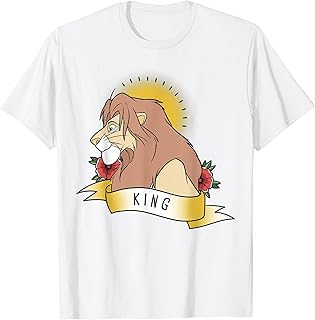 Disney Lion King Simba King Tattoo Yellow Camiseta