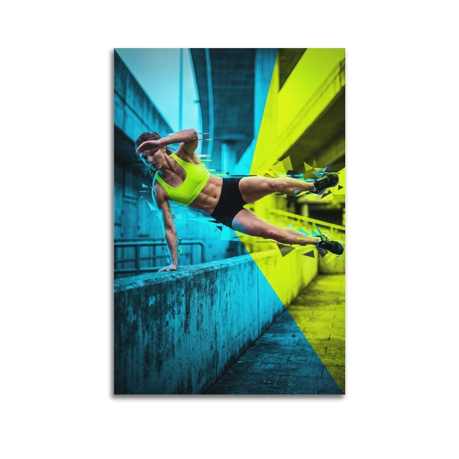 OLYHTR Extreme Sports Gravity Defied Parkour Poster Modern Decorative Canvas Prints - Ideal Wall Art for Family, Man Cave, Game Room, Boys & Girls Bedroom 12x18inch(30x45cm)