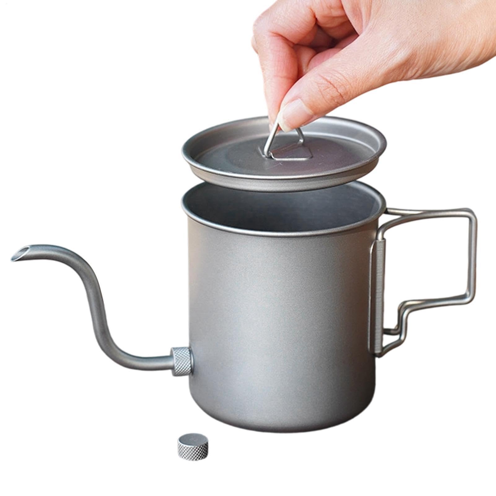 Hervidor de agua portátil de 420ml ideal para su café caliente en acampadas y senderismo