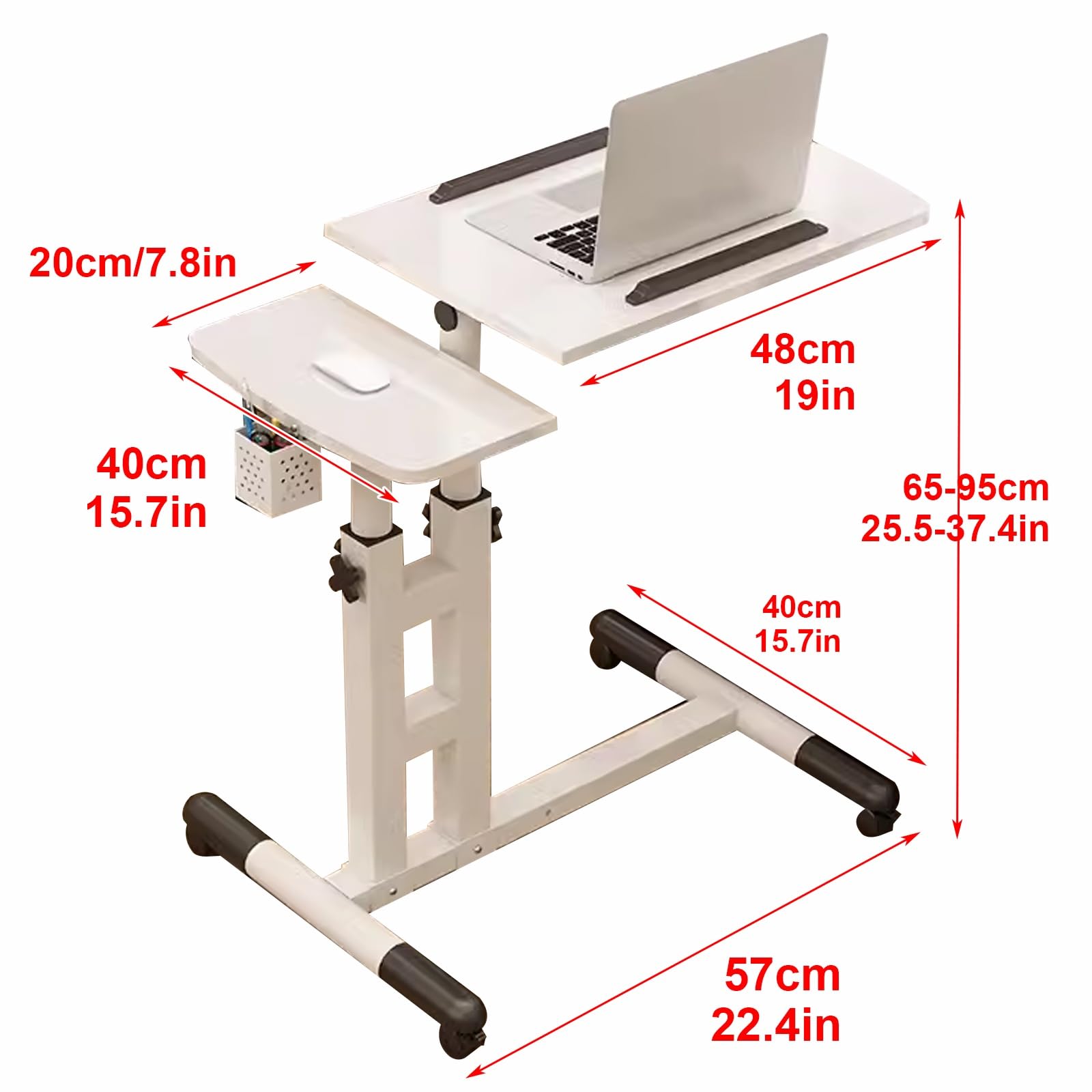 Biurko Stojące, Stolik Do Nauki, Podstawka Pod Laptopa, Przenośne Biurko Stojące, Stolik Przy Łóżku Z Kółkami, Stolik Przy Łóżku Z Odchylanym Blatem, Mobilny St