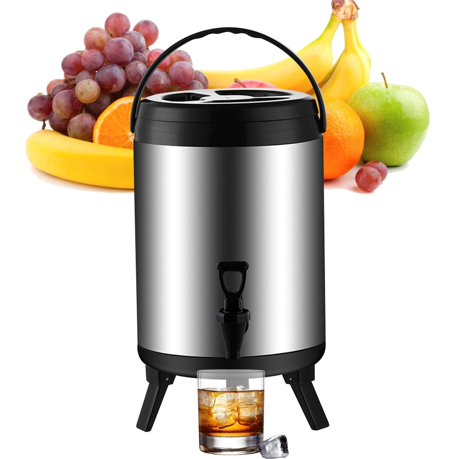 Dispensador bebidas frías Jarra Para Bebidas Heladas Y Accesorios De | Enfriador Agua Aislado Portátil Antifugas Para Hogar Oficina Camping Aire Libre Picnic Playa Viajes Verano Invierno