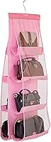 Vista 64 de AARAINBOW 1 Pack Hanging Handbag Purse Organizer for Closet, Hand Bag Organizer Holder 8 Pockets, Space Saving Wardrobe Purse Storage Organizer for