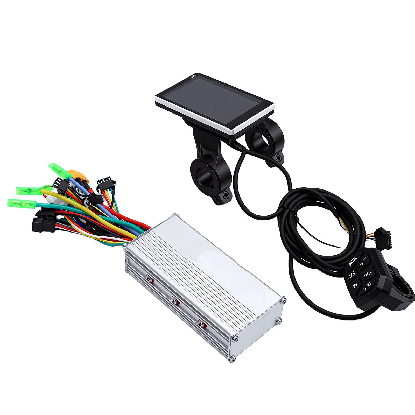 Kit Controller per Bici Elettrica Prestazioni Affidabili da 500 W con Pannello di Controllo Display LCD per Pendolarismo Quotidiano, Materiale ABS e Lega di Alluminio