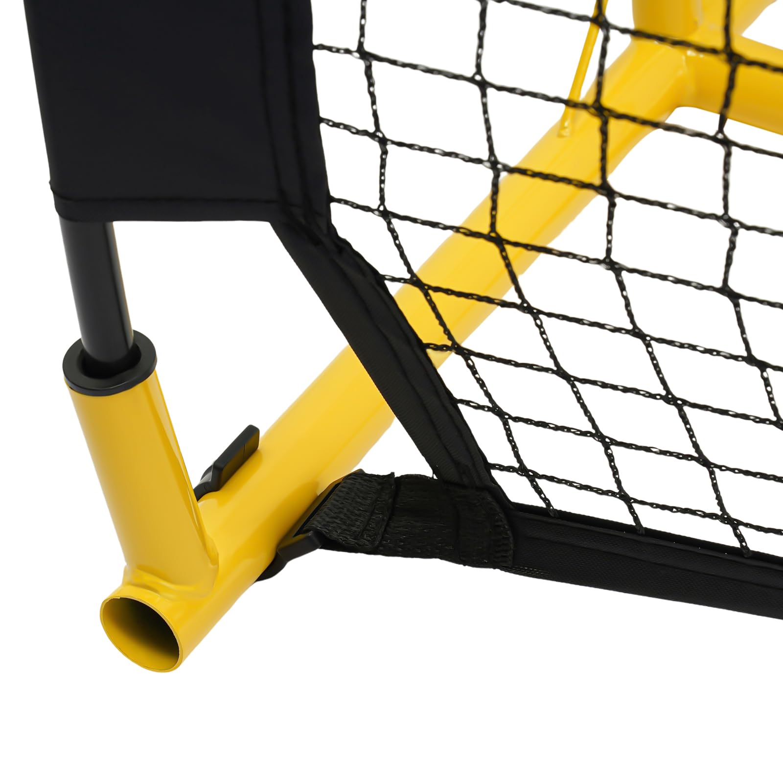 Calcio rimbalzo 2 in 1 rete per esercizi di calcio, 2,1 x 1,2 m, portatile e integrato, per allenamento su qualsiasi superficie