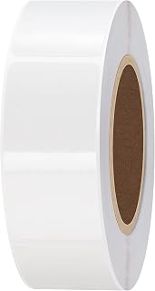 Hybsk Rectangle Crystal Clear Retail Package Seals Circle Wafer Stickers 1x2 Inch Transparent Labels (1 * 2 inch)