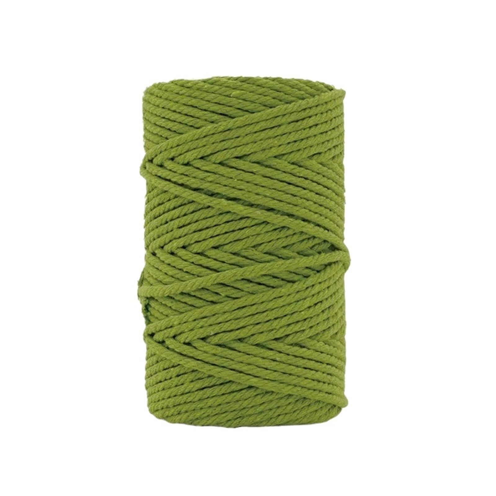 Cotton Macrame Cord 3.0mm Natural & Colorful Core-Spun Cotton Rope 50 Yards Macrame Jewelry Making Craft DIY(Color13)