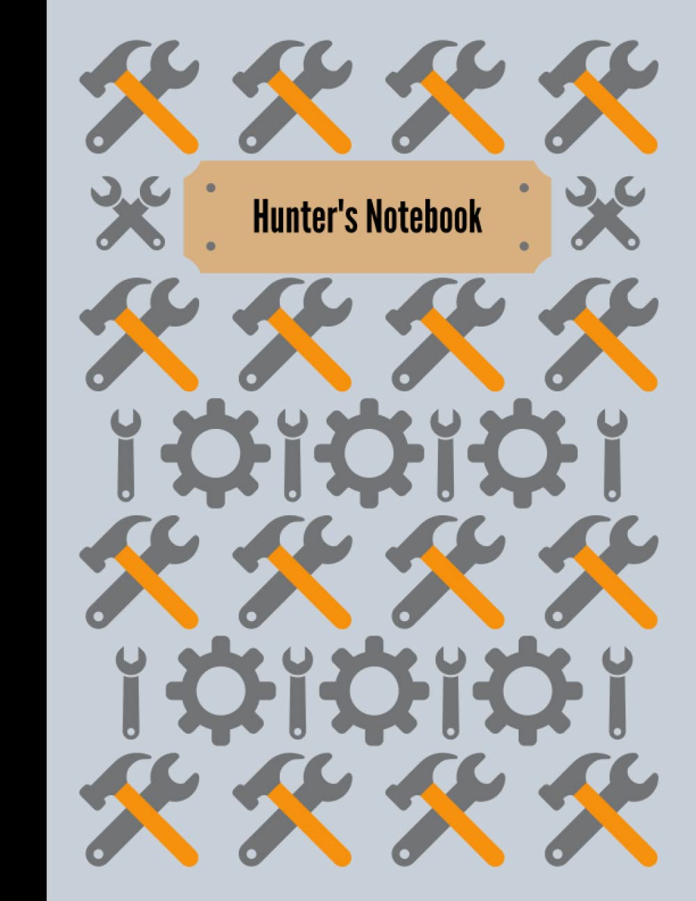 Hunter's Notebook: Personalised Grey Tool Inspired Lined Journal