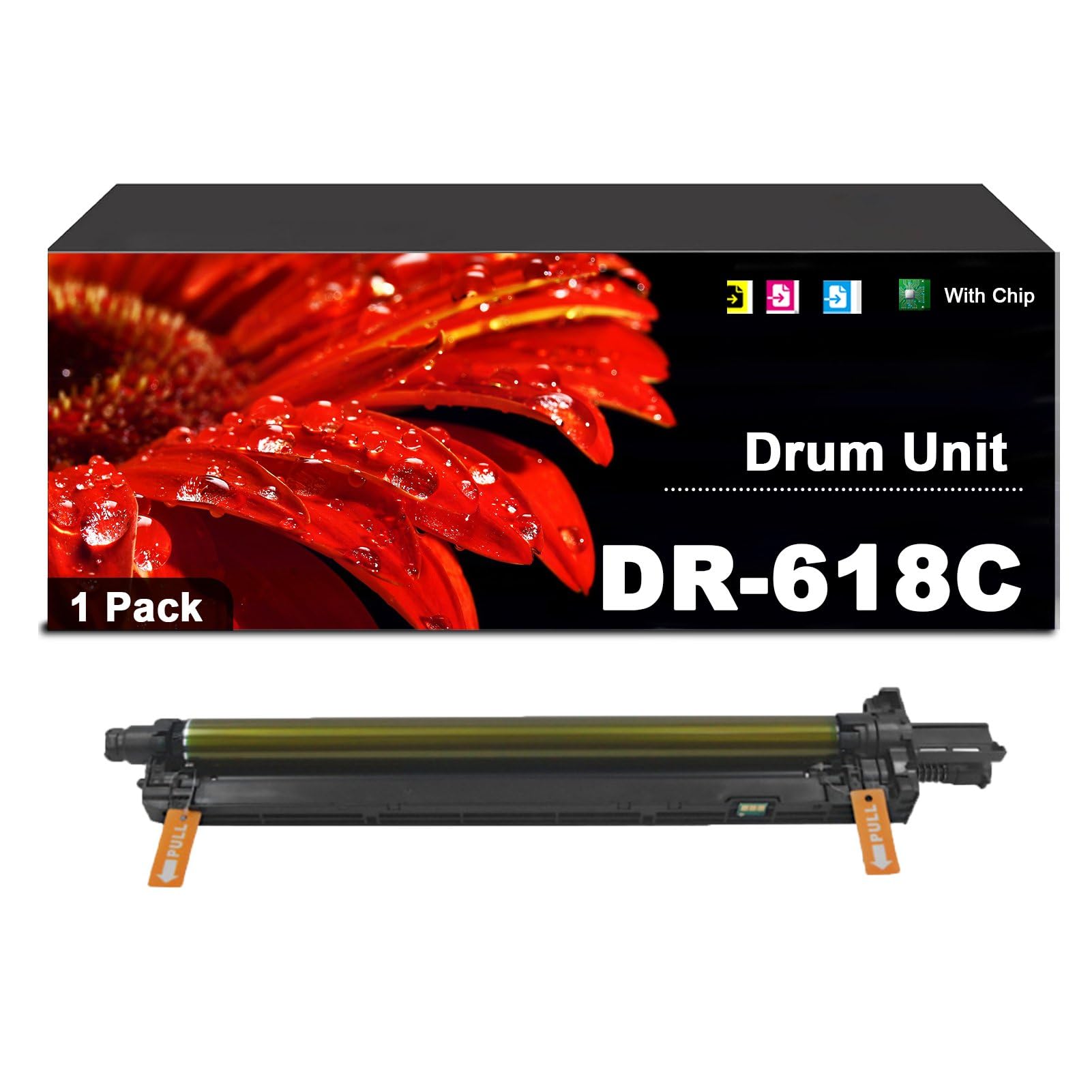 Unità Tamburo Compatibile DR-618 DR618 Cyan | Alta Resa Compatibile Per Konica Minolta Bizhub C450i C451i C550i C551i C650i C651i C750i C751i, 100.000 Pagine