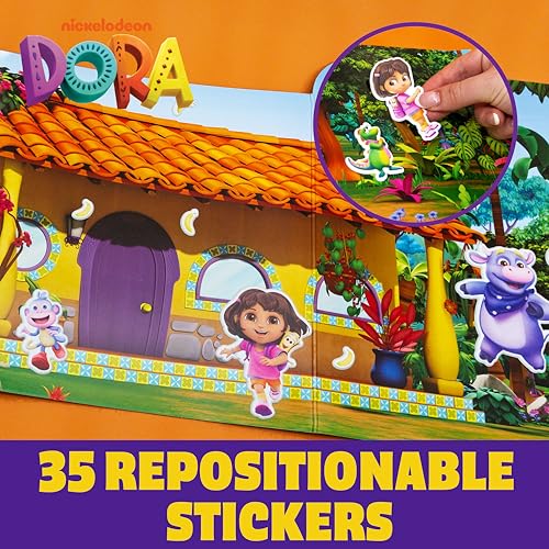 Image of Horizon Group USA Puffy Sticker Playset for Kids, Dora