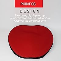 Vista 4 de Cojín de asiento para silla de corrección de cadera con diseño patentado de comodidad, soporte ortopédico de postura de espalda hecho de uretano