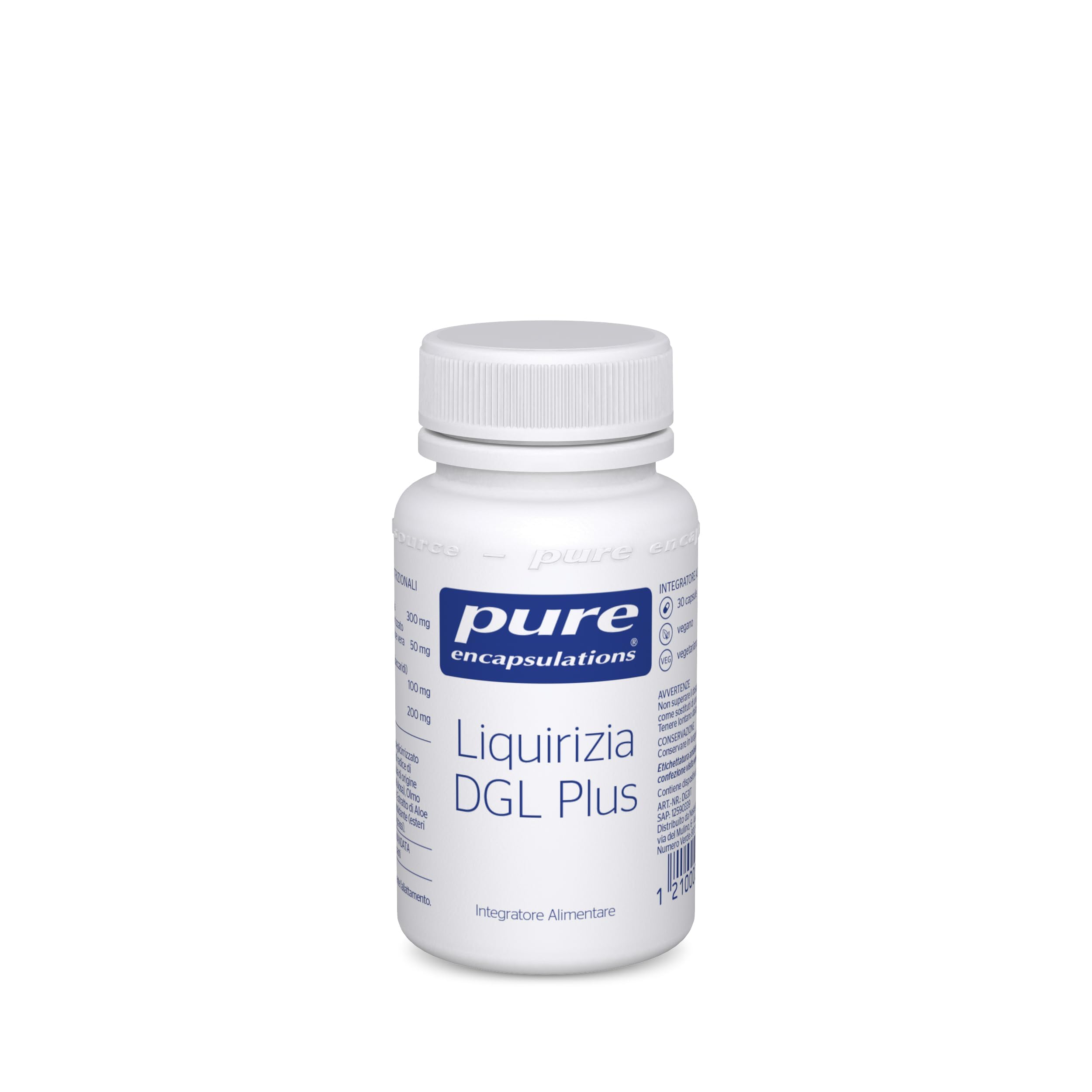 Pure Encapsulations - Liquirizia DGL Plus – Integratore con Liquirizia Deglicirizzata, Altea, Aloe Vera e Olmo Rosso – Supporto Mucose e Gola – 30 Capsule