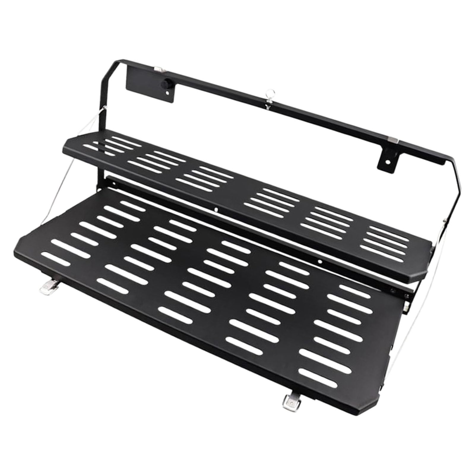 Estante de almacenamiento para puerta trasera de vehículo de carretera que soporta alta capacidad de carga e instalación rápida para viajeros, accesorios SUV