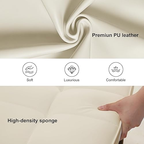 Miniatura 119 de Bekrvio Sillas de Comedor - Juego de 6 sillas de comedor modernas de mediados de siglo, sillas de comedor tapizadas sin brazos, sillas de comedor de